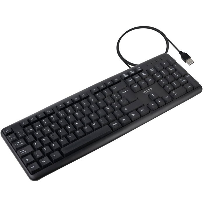 Tooq Teclado USB TQK-2002-B de 104 teclas, Negro Tooq Teclado USB TQK-2002-B de 104 teclas, Negro